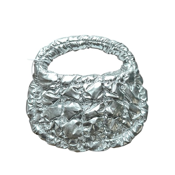 RARE NWT COS Silver Micro Quilted Bag - Picture 3 of 5